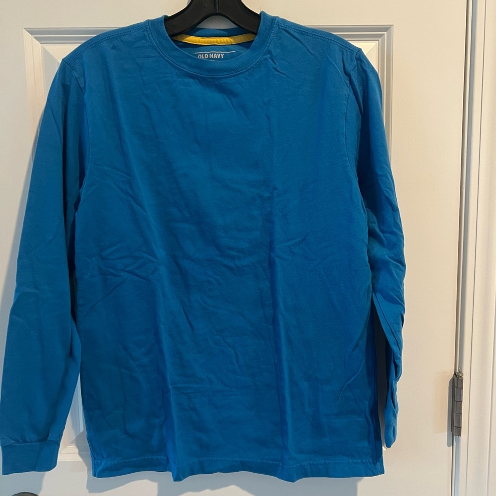 Old Navy Men's Vibrant Blue Long Sleeve Tee